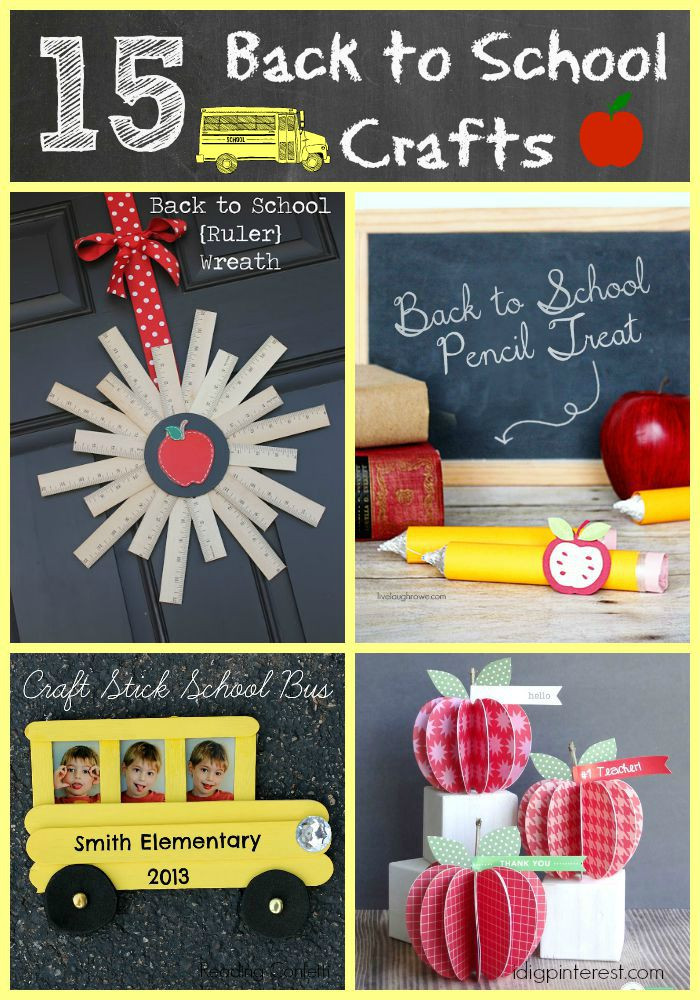 Back To School Crafts For Kids
 15 Creative Back to School Crafts I Dig Pinterest