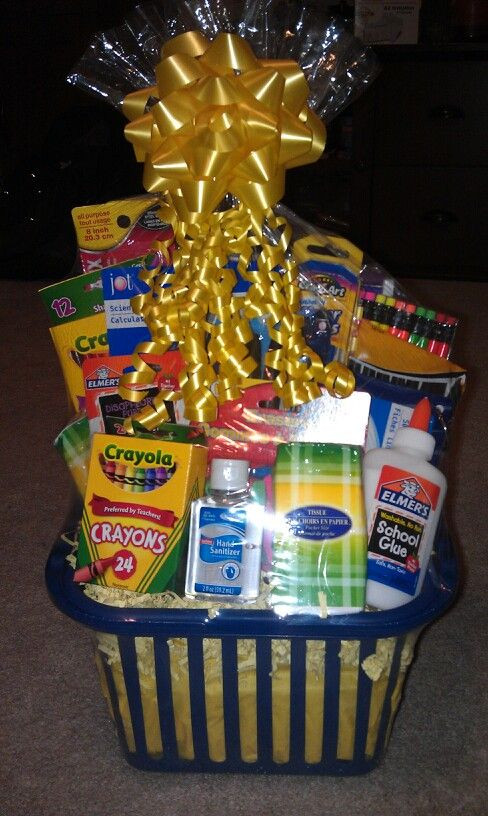 Back To School Gift Basket Ideas
 17 Best images about School raffle baskets on Pinterest