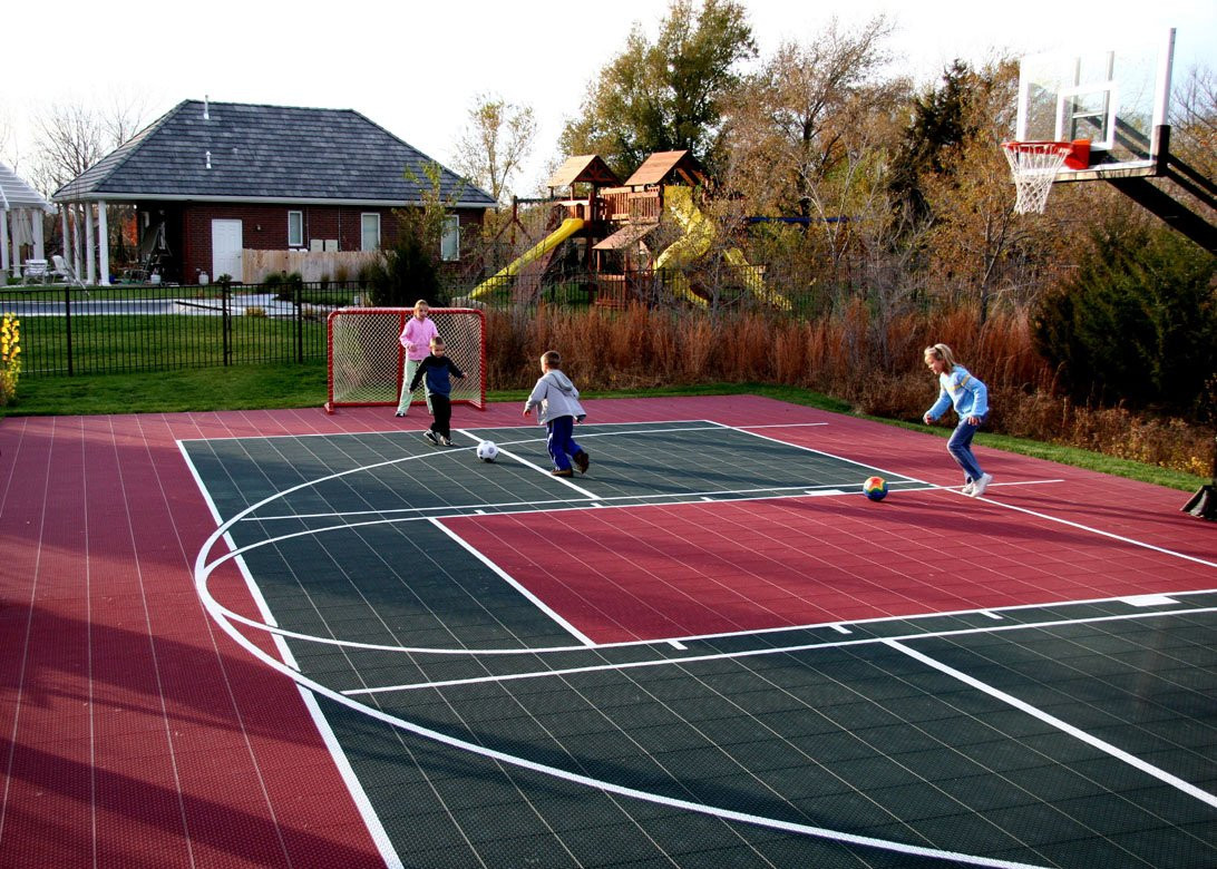 Backyard Basketball Courts
 Multi Game Courts at Basketball Goals