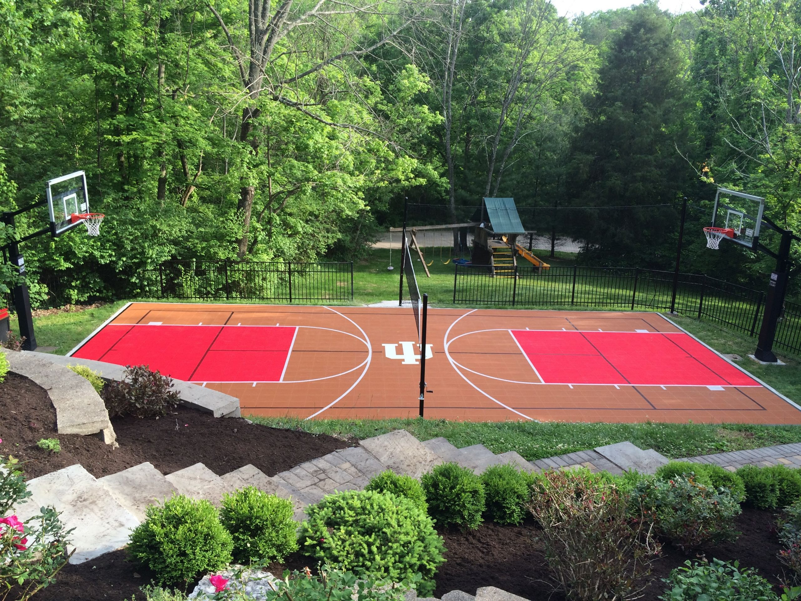Backyard Basketball Courts
 Choosing Colors for Your Backyard Court or Home Gym