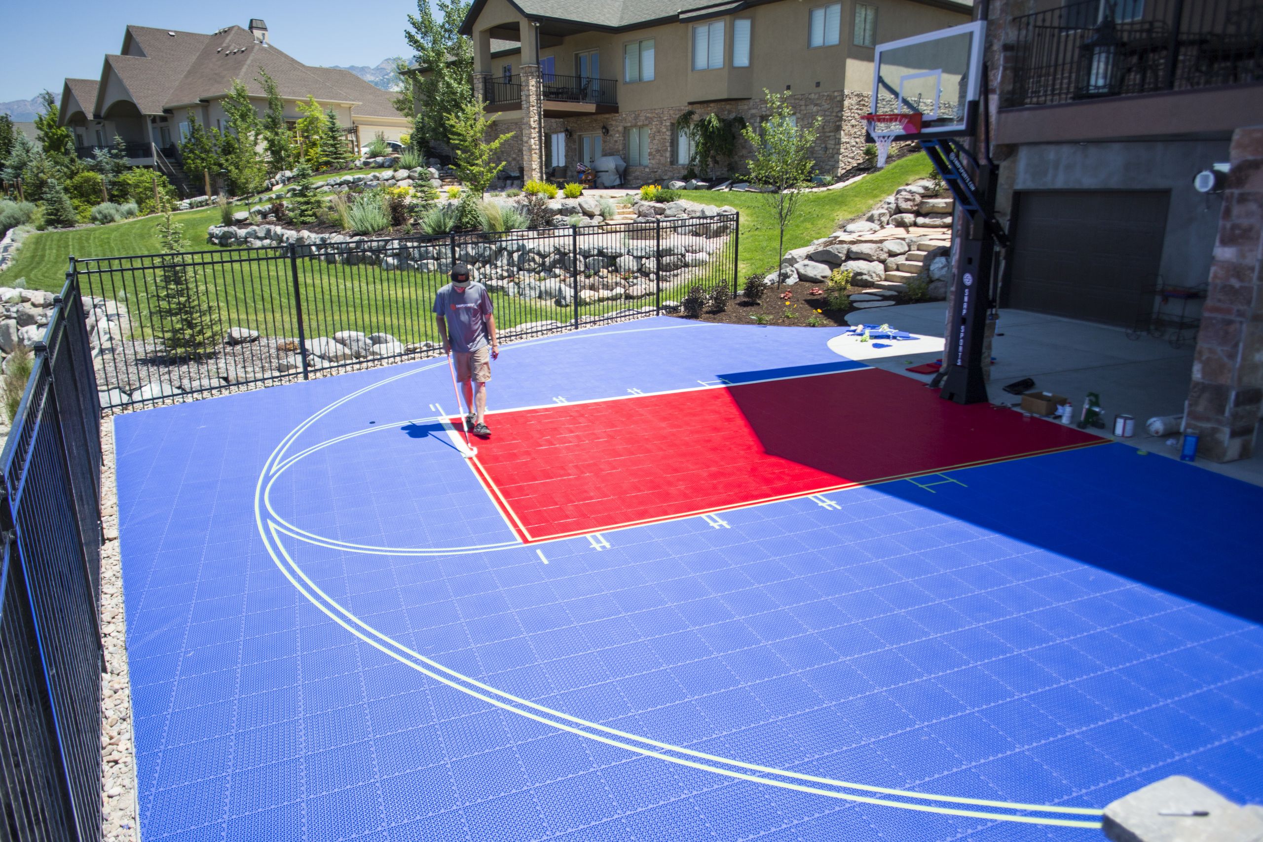 Backyard Basketball Courts
 SnapSports backyard basketball court