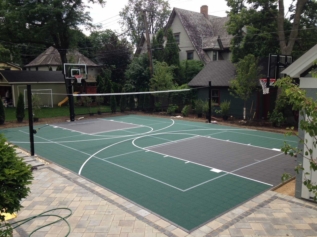 Backyard Basketball Courts
 Backyard Basketball Court Installation in Chicago IL