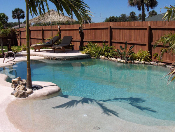 Backyard Beach Pool
 Beach Entry Pool For Your Backyard
