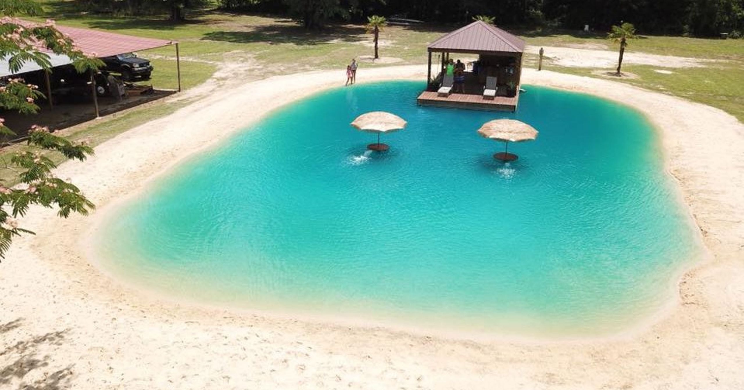 Backyard Beach Pool
 Louisiana man makes fortune building beaches in people s