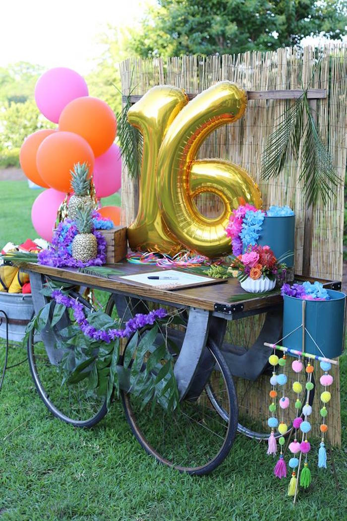 Backyard Birthday Party Ideas Sweet 16
 Kara s Party Ideas Sweet 16 Luau