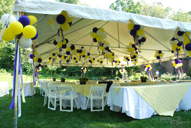 Backyard College Graduation Party Ideas
 A Purple & Gold Graduation Party