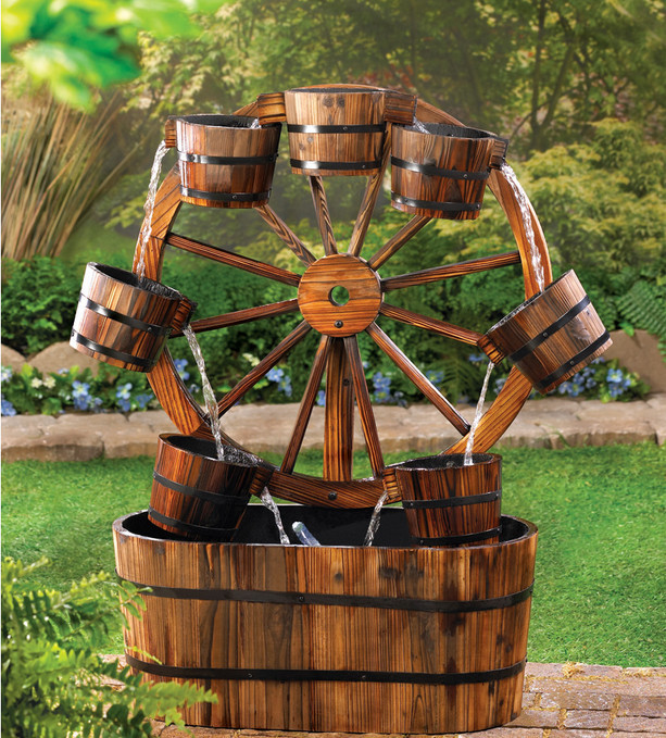 Backyard Fountain Ponds
 20 Wooden Garden Fountains That Are A Real Work Art