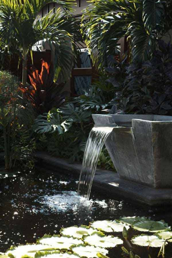 Backyard Fountain Ponds
 35 Impressive Backyard Ponds and Water Gardens