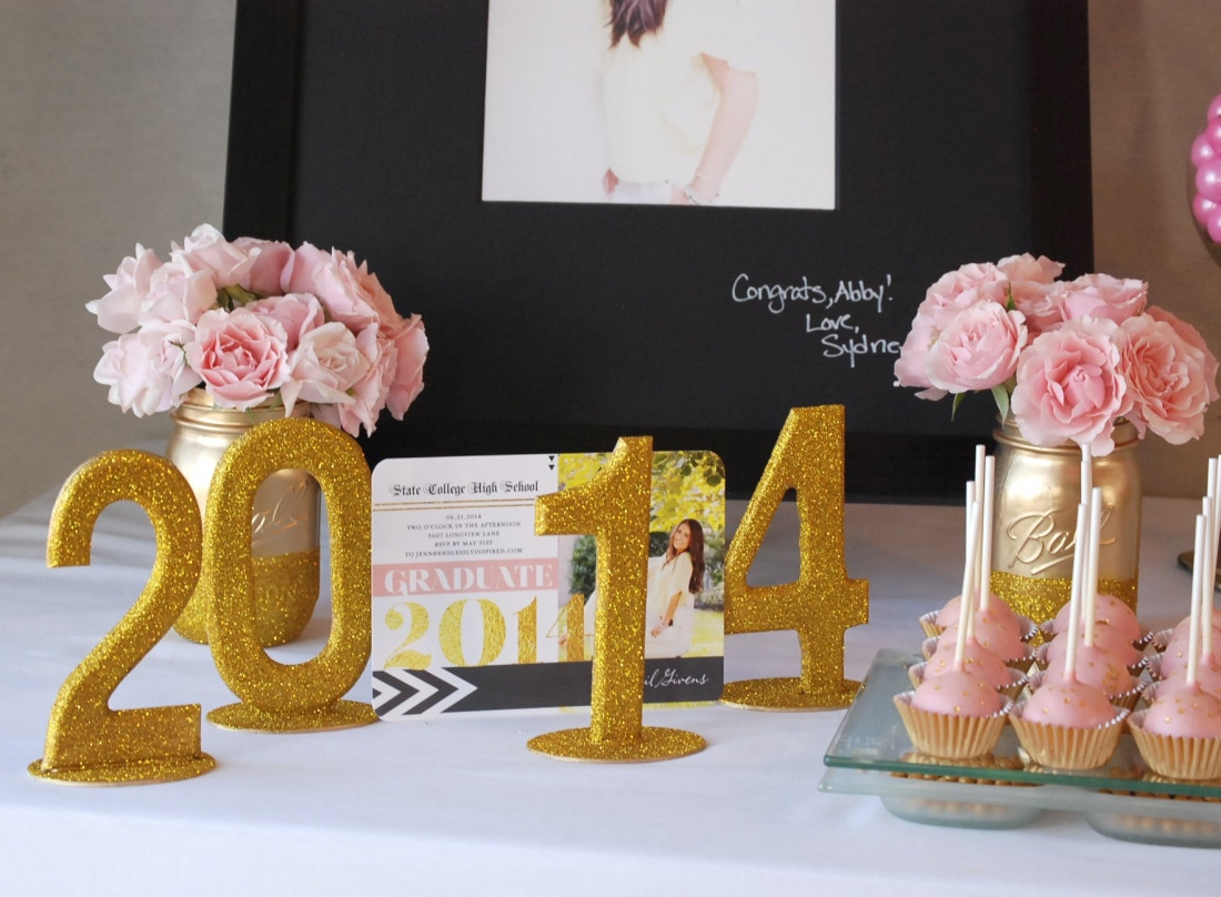 Backyard Graduation Party Ideas Pink And Black Gold
 Tiny Prints Inspired Graduation Party