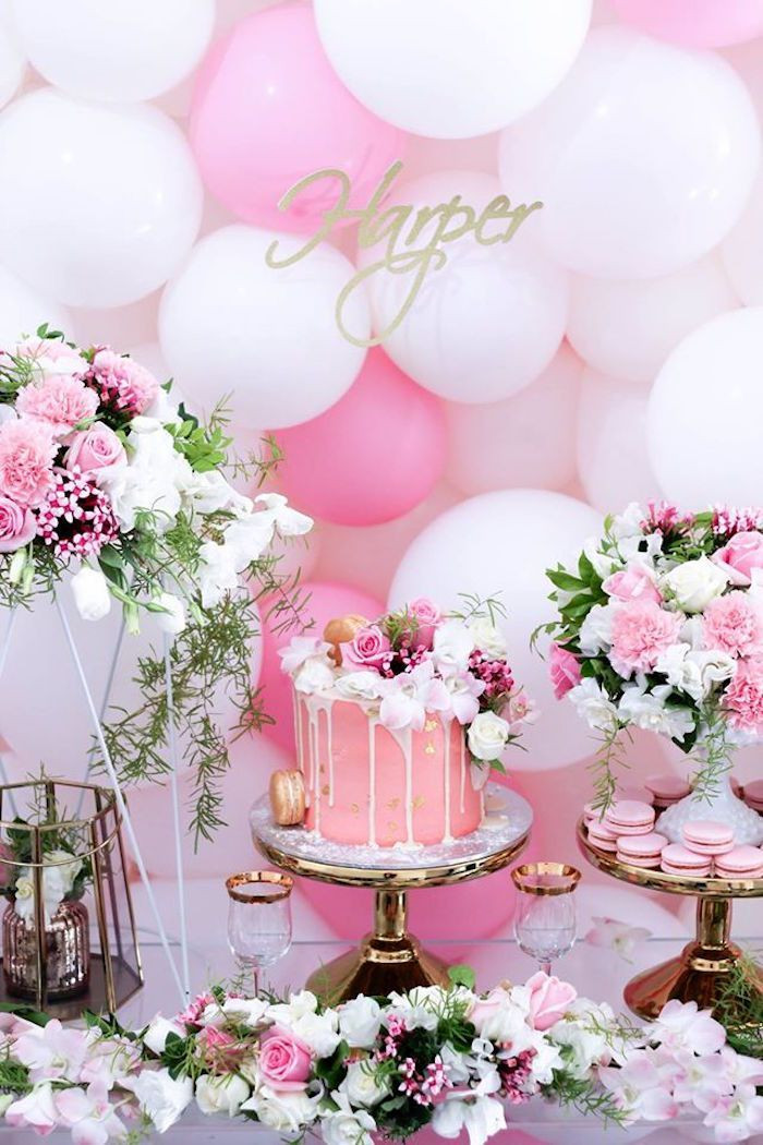 Backyard Graduation Party Ideas Pink And Black Gold
 Pink White Gold Garden Party