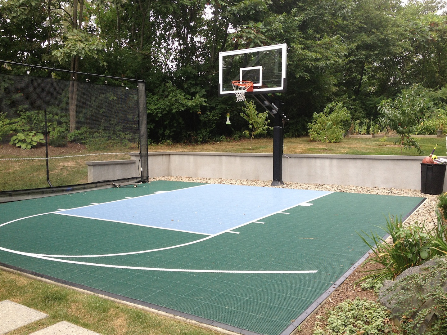 Backyard Half Court Basketball
 A little innovation helps keep the ball close