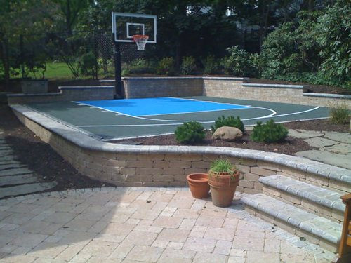 Backyard Half Court Basketball
 Flex Court Sport Courts Landscaping Network