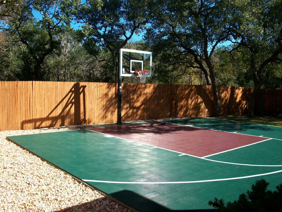 Backyard Half Court Basketball
 30 x 30 Basketball Court DunkStar DIY Backyard Courts