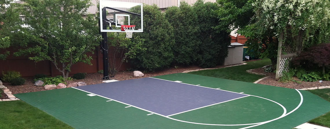 Backyard Half Court Basketball
 Outdoor Basketball Court Builder — Power Court™