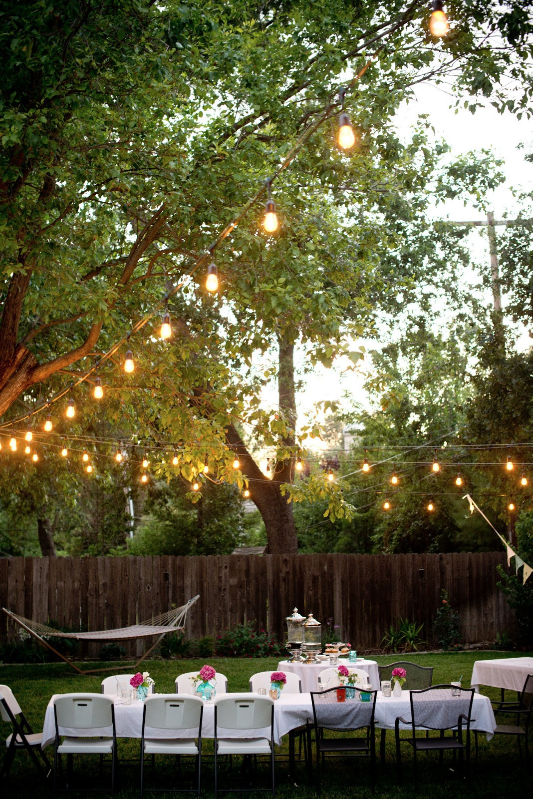 Backyard Lighting Ideas For A Party
 Domestic Fashionista Backyard Birthday Fun Pink