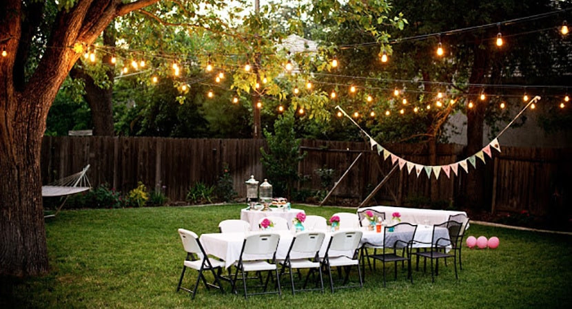 Backyard Lighting Ideas For A Party
 HOW TO USE CHRISTMAS LIGHTS FOR A PARTY