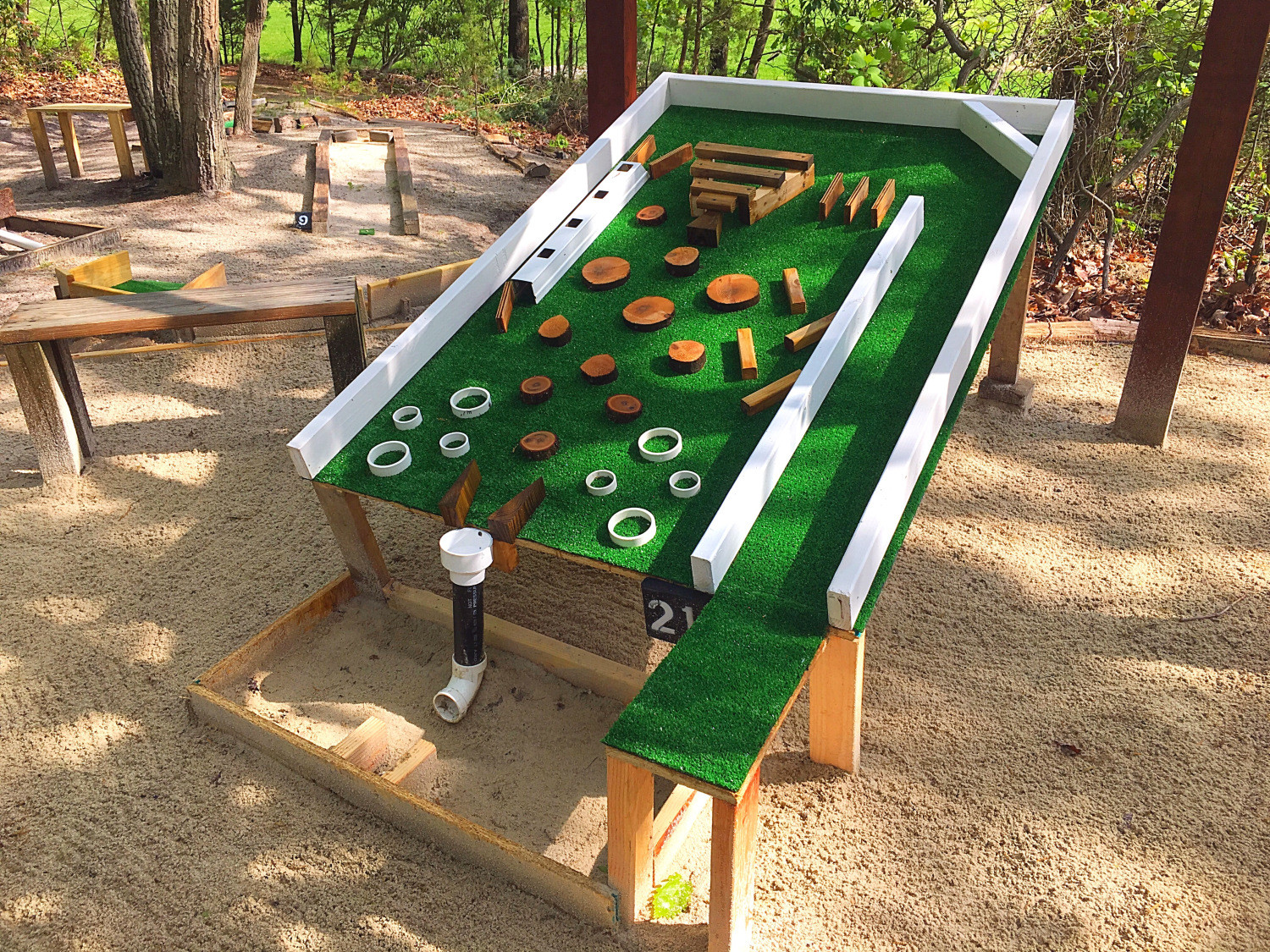 Backyard Miniature Golf
 Medford Lakes Teen Builds Mini Golf Course In Backyard