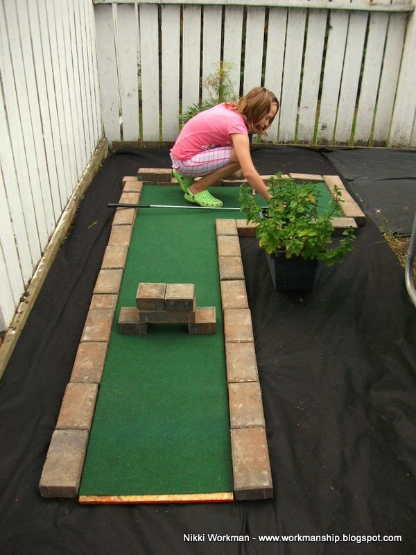 Backyard Miniature Golf Course Kits
 Home made miniature golf hole