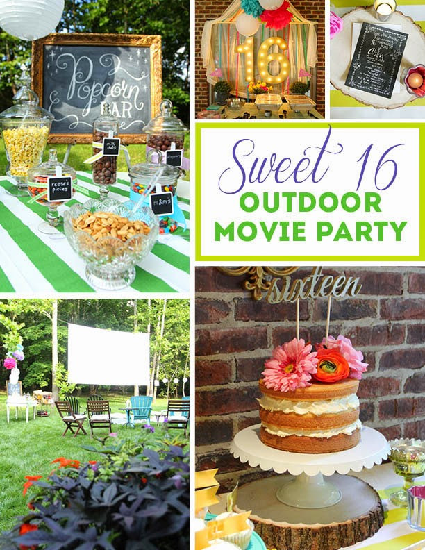 Backyard Party Ideas For Sweet 16
 Abby’s Sweet 16 Outdoor Movie Party