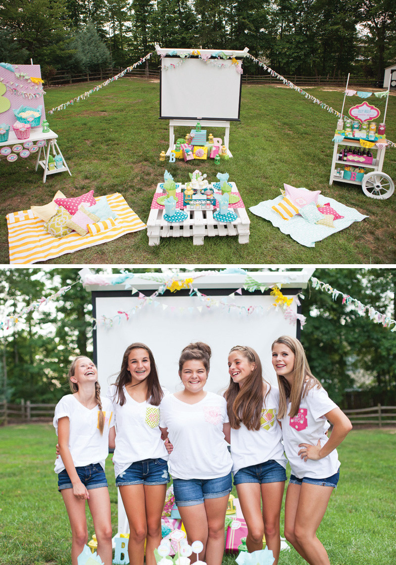 Backyard Party Ideas For Teenagers
 Trendy Outdoor Movie Night Teen Birthday Party Hostess