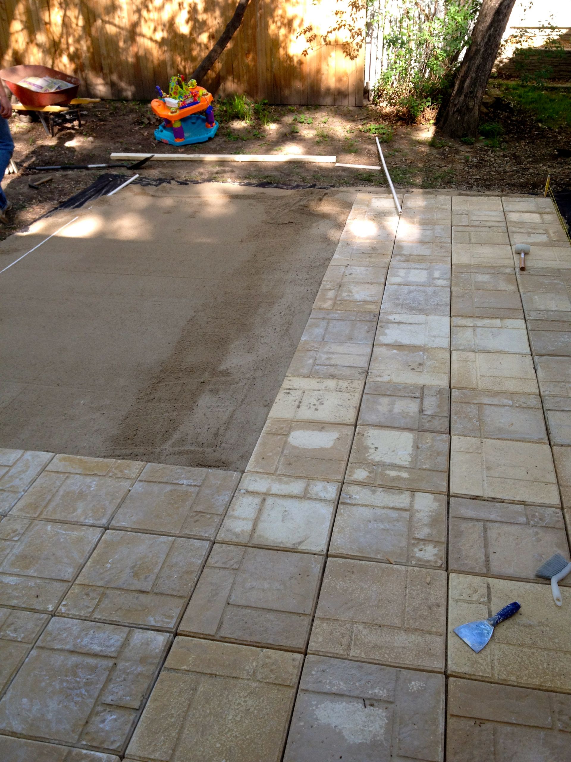 Backyard Paver Patio
 Bring on the yardwork Part 1 Installing a Paver Patio