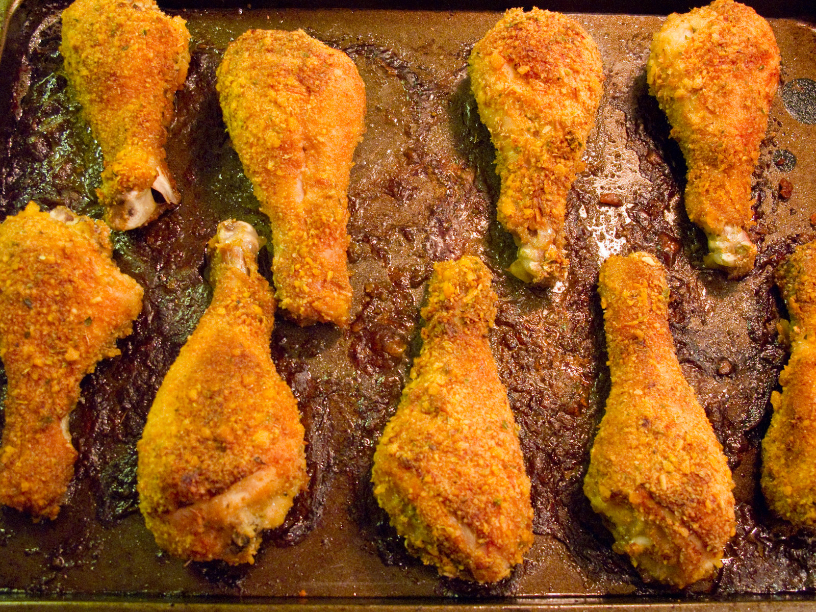 Bake Breaded Chicken Thighs
 baked breaded chicken legs and thighs