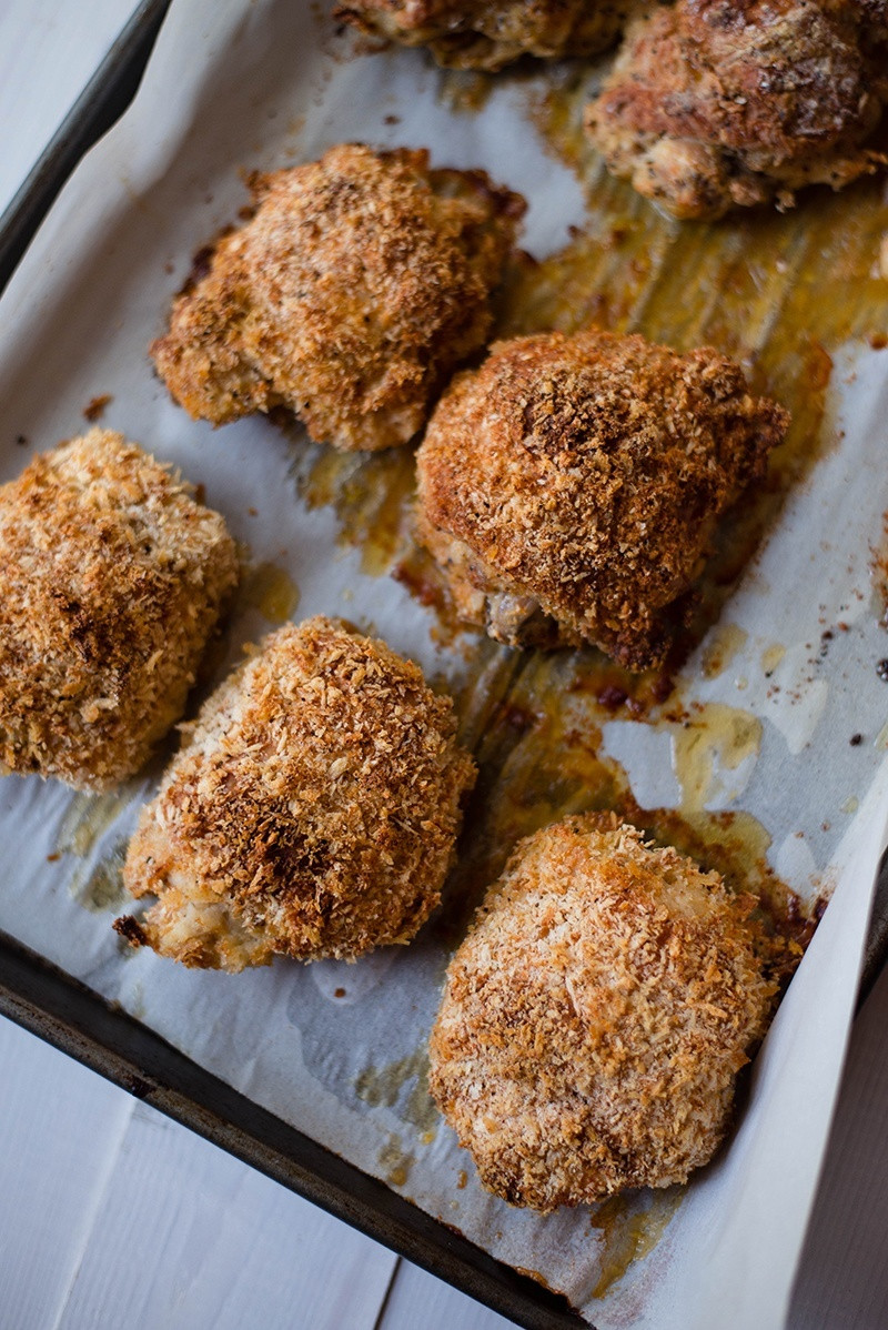 Bake Breaded Chicken Thighs
 Panko Baked Chicken Thighs • A Sweet Pea Chef