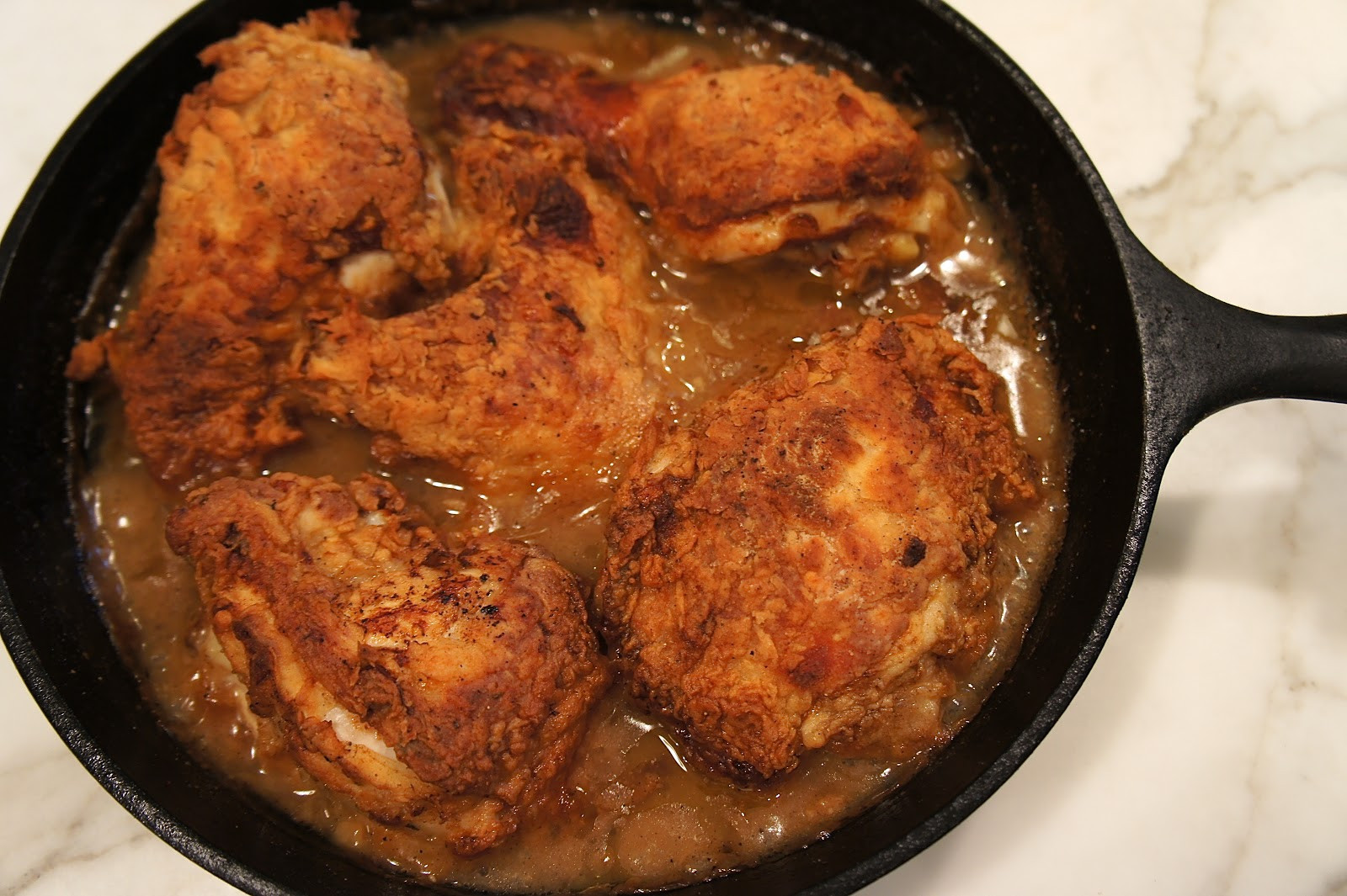 Baked Chicken And Gravy
 THE MARY BUFFET Fried Chicken Baked in Gravy