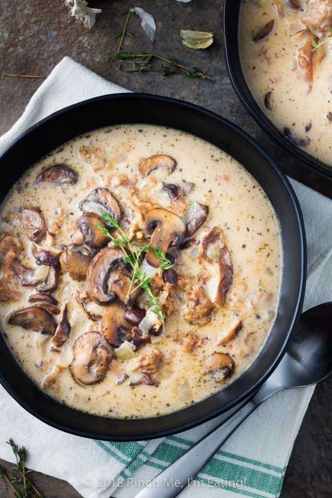 Baked Chicken Recipe With Cream Of Mushroom Soup
 Creamy Mushroom Soup with Italian Sausage