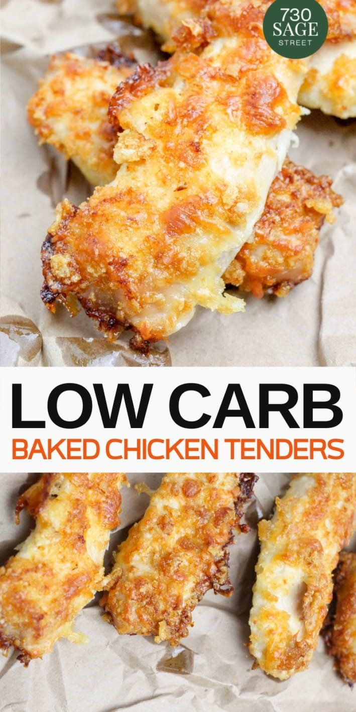 Baked Chicken Tenders No Breading
 Enjoy a low carb version of breaded chicken with these