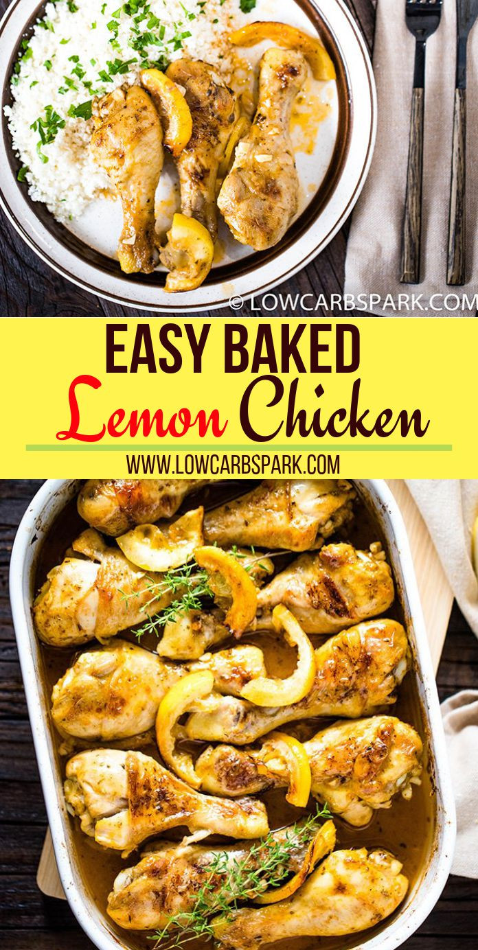 Baked Lemon Garlic Chicken
 Easy Baked Lemon Garlic Chicken Low Carb Spark