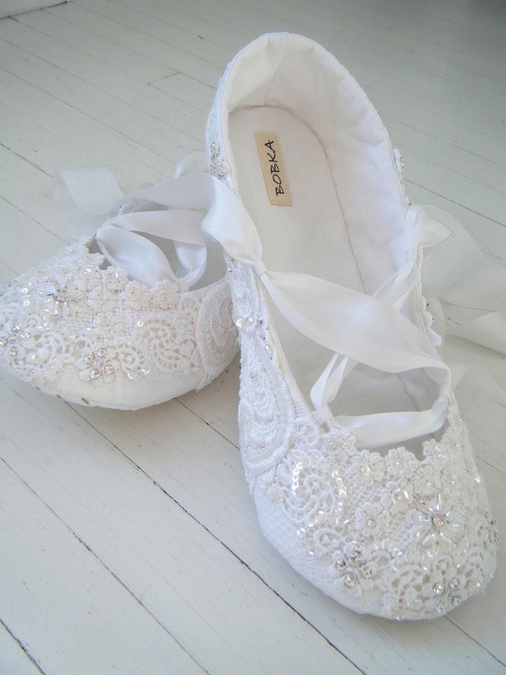 Ballet Flat Wedding Shoes
 Bridal Shoes Flats Wedding Ballet Shoes White Crystal