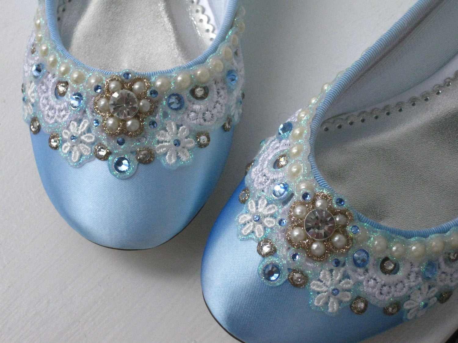 Ballet Flat Wedding Shoes
 Blue Sugar Bridal Ballet Flat Wedding Shoes Any Size Pick