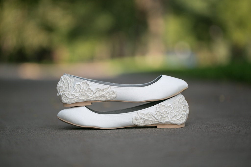 Ballet Flat Wedding Shoes
 Wedding Shoes Ivory Bridal Flats Bridal Ballet Flats Ivory
