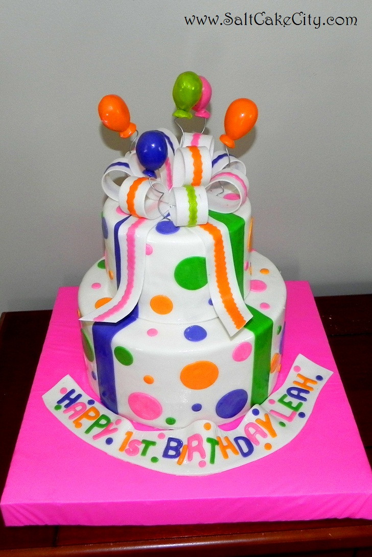 Balloon Birthday Cake
 Salt Cake City Balloons on a cake