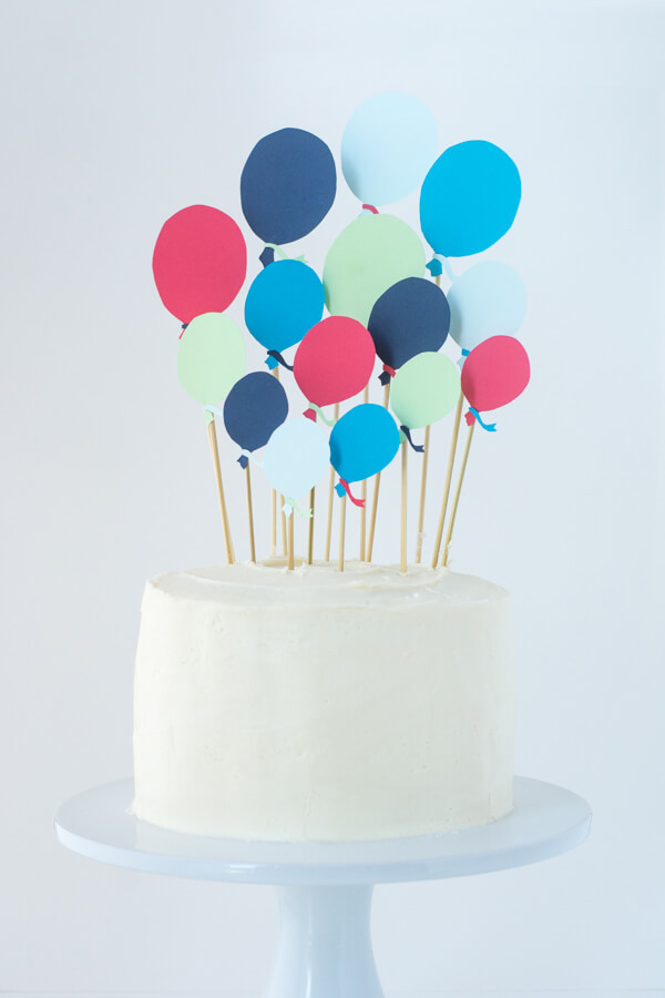 Balloon Birthday Cake
 A First Birthday Cake with Paper Balloons • this heart of mine