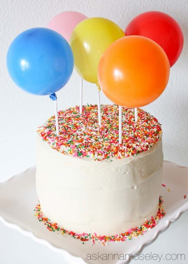 Balloon Birthday Cake
 Birthday Balloon Cake with a Surprise Inside Ask Anna