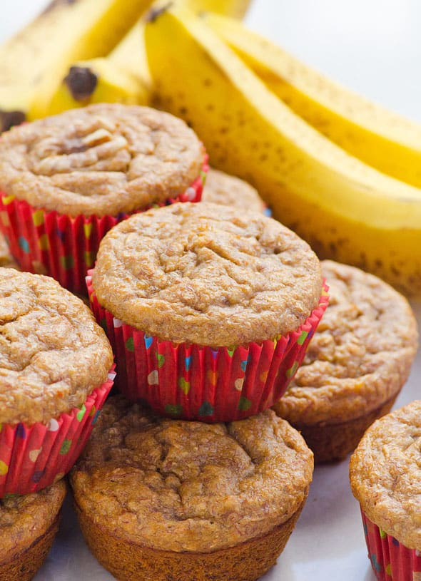 Banana Muffins With Applesauce
 Healthy Banana Muffins iFOODreal Healthy Family Recipes