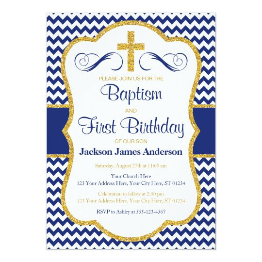 Baptism And Birthday Invitations
 Baptism and First Birthday Invitation for Boys