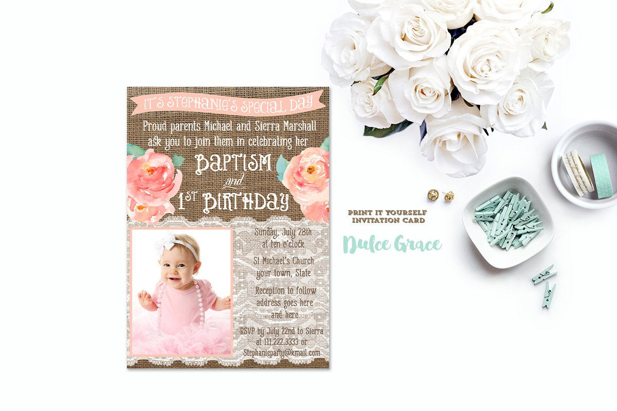 Baptism And Birthday Invitations
 baptism birthday invitations joint birthday baptism