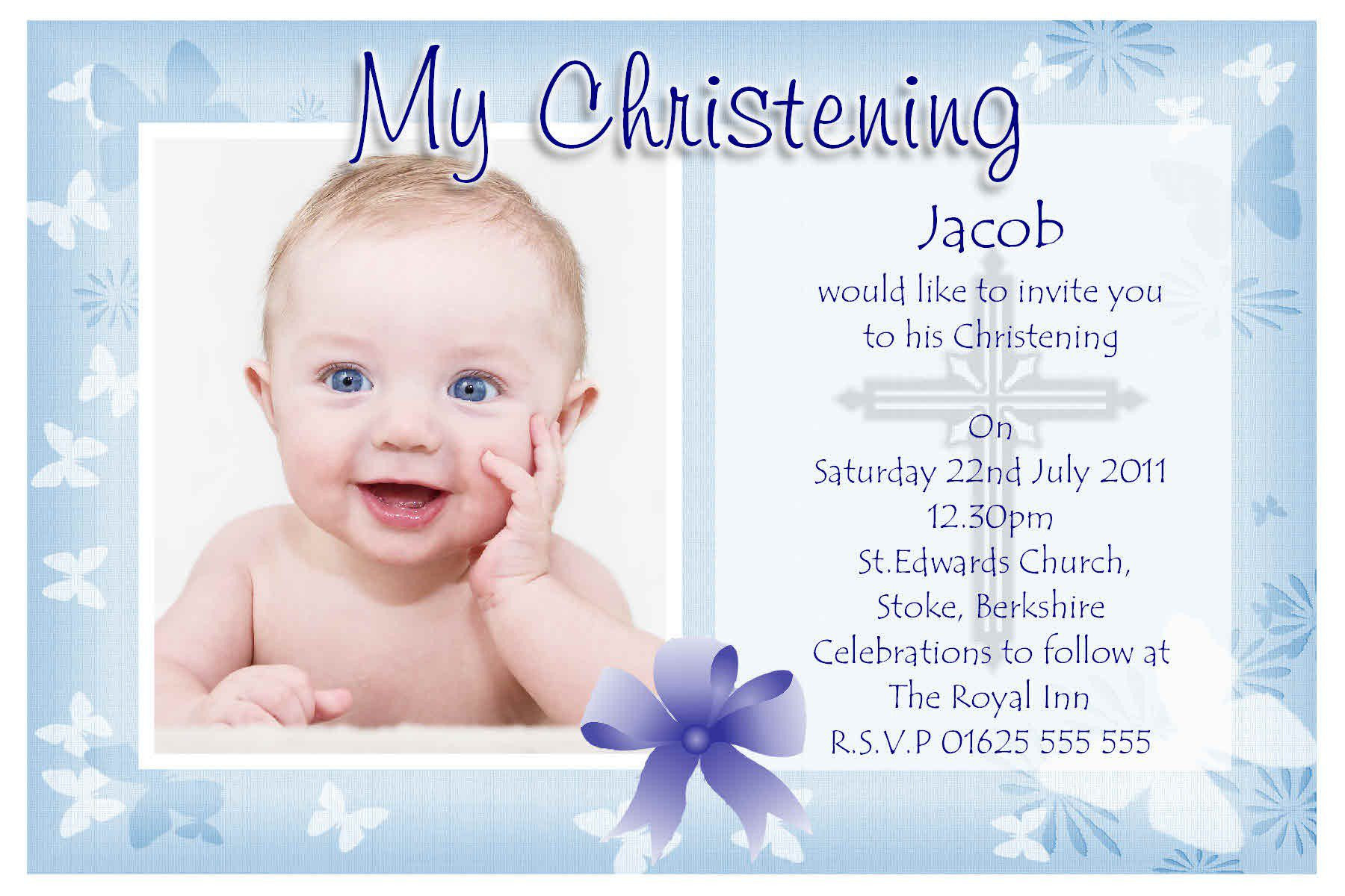 Baptism And Birthday Invitations
 baptism invitation Baptism invitations for boys New