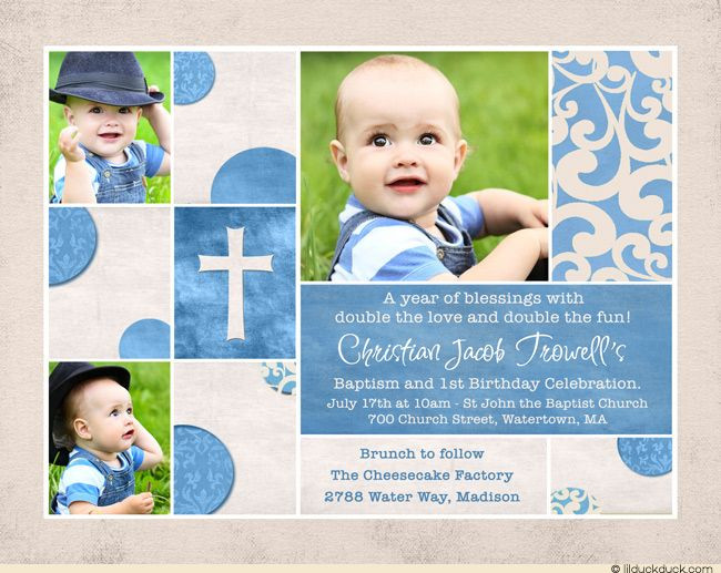 Baptism And Birthday Invitations
 17 Best images about Bubba s christening ideas on