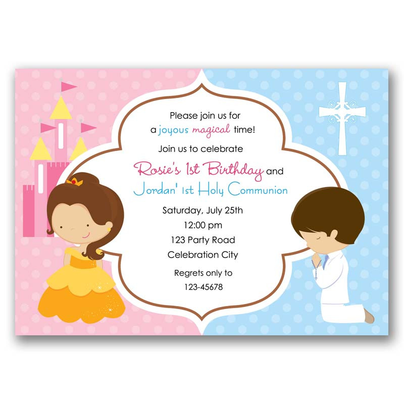 Baptism And Birthday Invitations
 Baptism Holy munion & Princess Belle Birthday