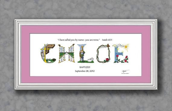 Baptism Gift Ideas For Girls
 Baptism Gifts for Girls Personalized by TheChristianAlphabet