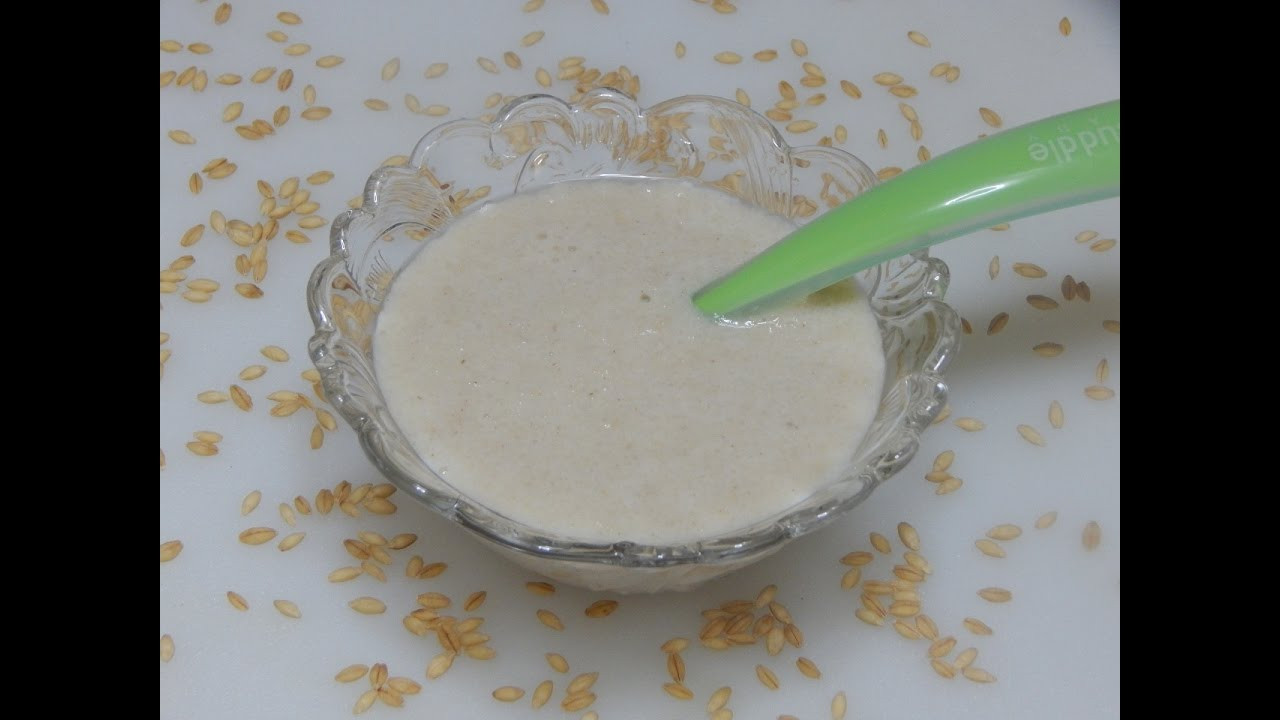 Barley Baby Cereal
 Healthy Baby Food Recipe How to Make Barley Cereal