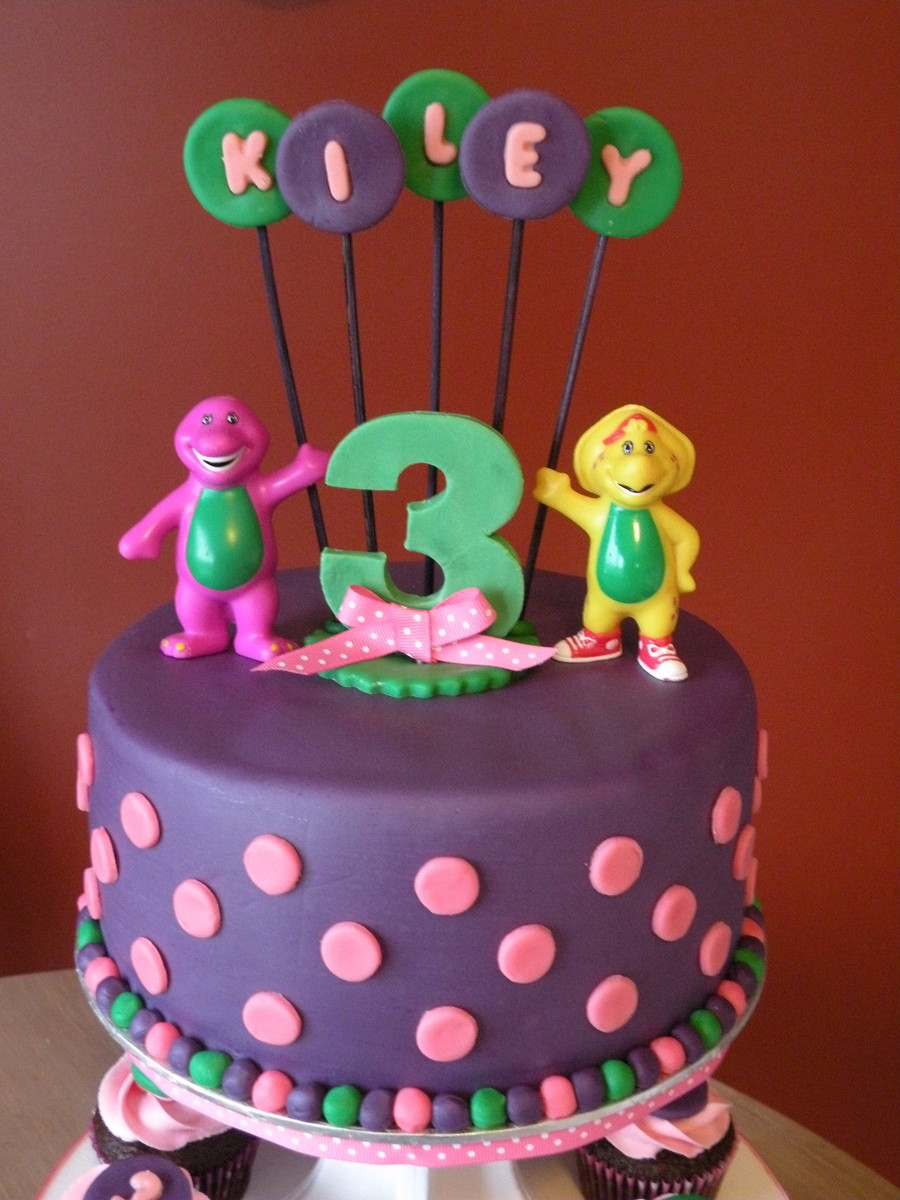 Barney Birthday Cake
 Barney Birthday Cake & Cupcakes CakeCentral