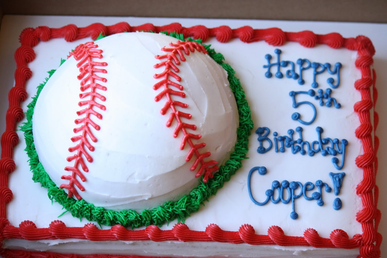 Baseball Birthday Cakes
 A Perfect Bite Cooper s 5th Birthday Baseball Cake