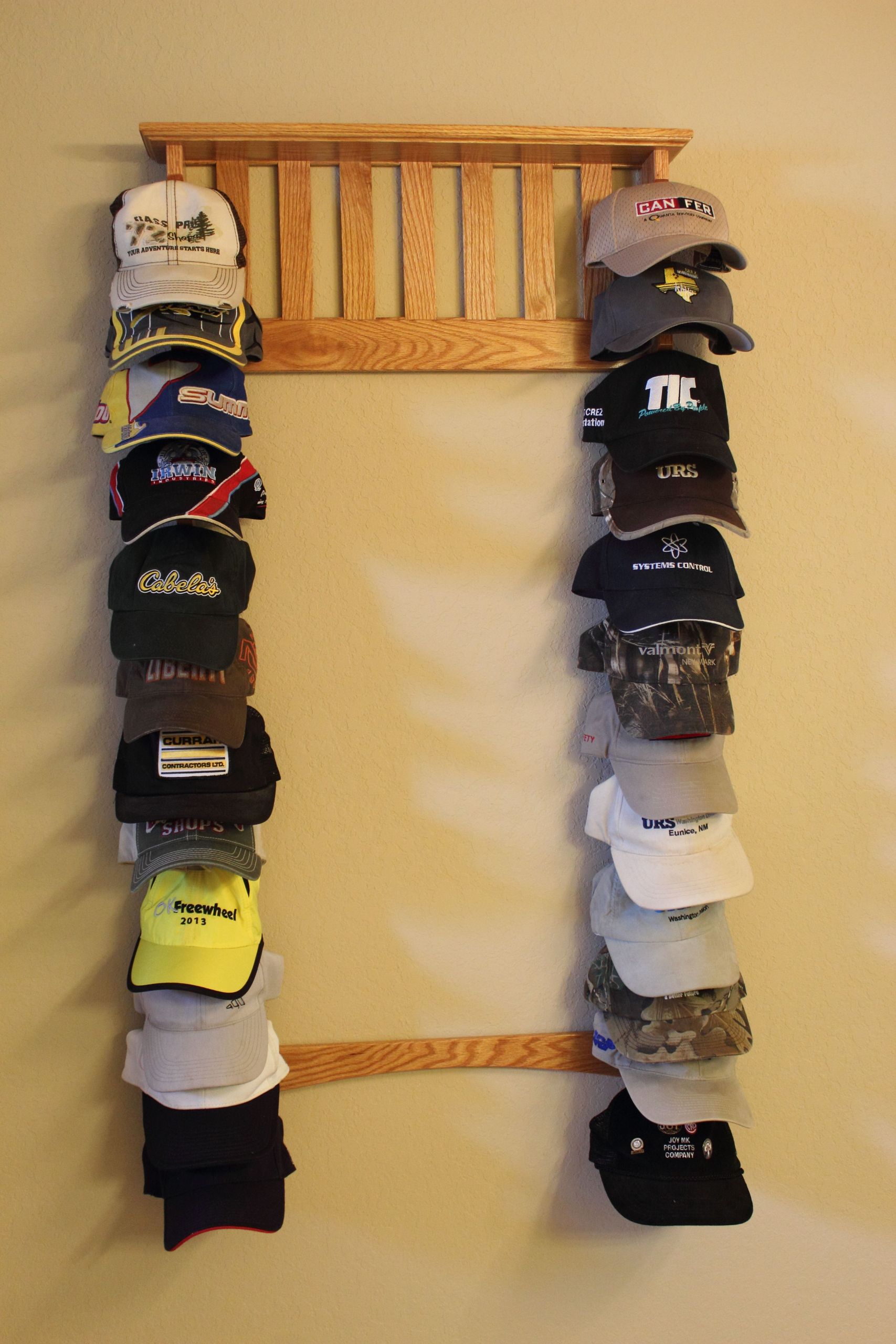 Baseball Cap Rack DIY
 Fantastic Wooden Wall Mounted Hat Rack Ideas With Oak