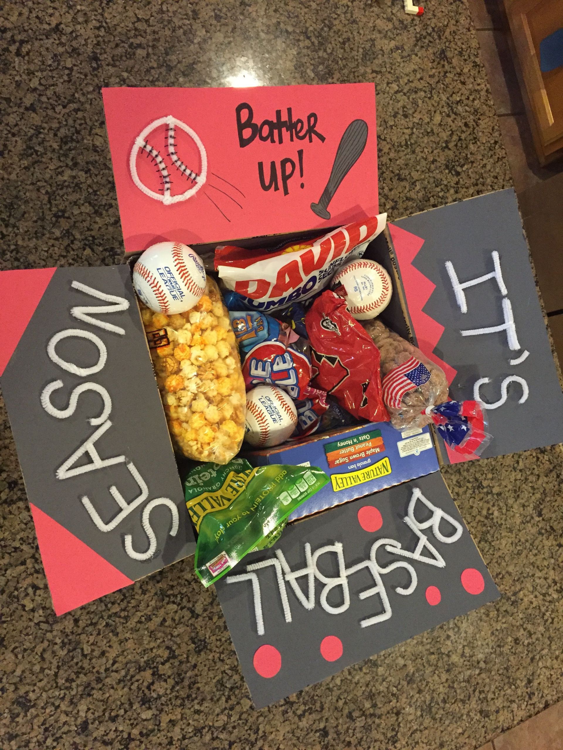 Baseball Gift Ideas For Boyfriend
 Baseball care package More