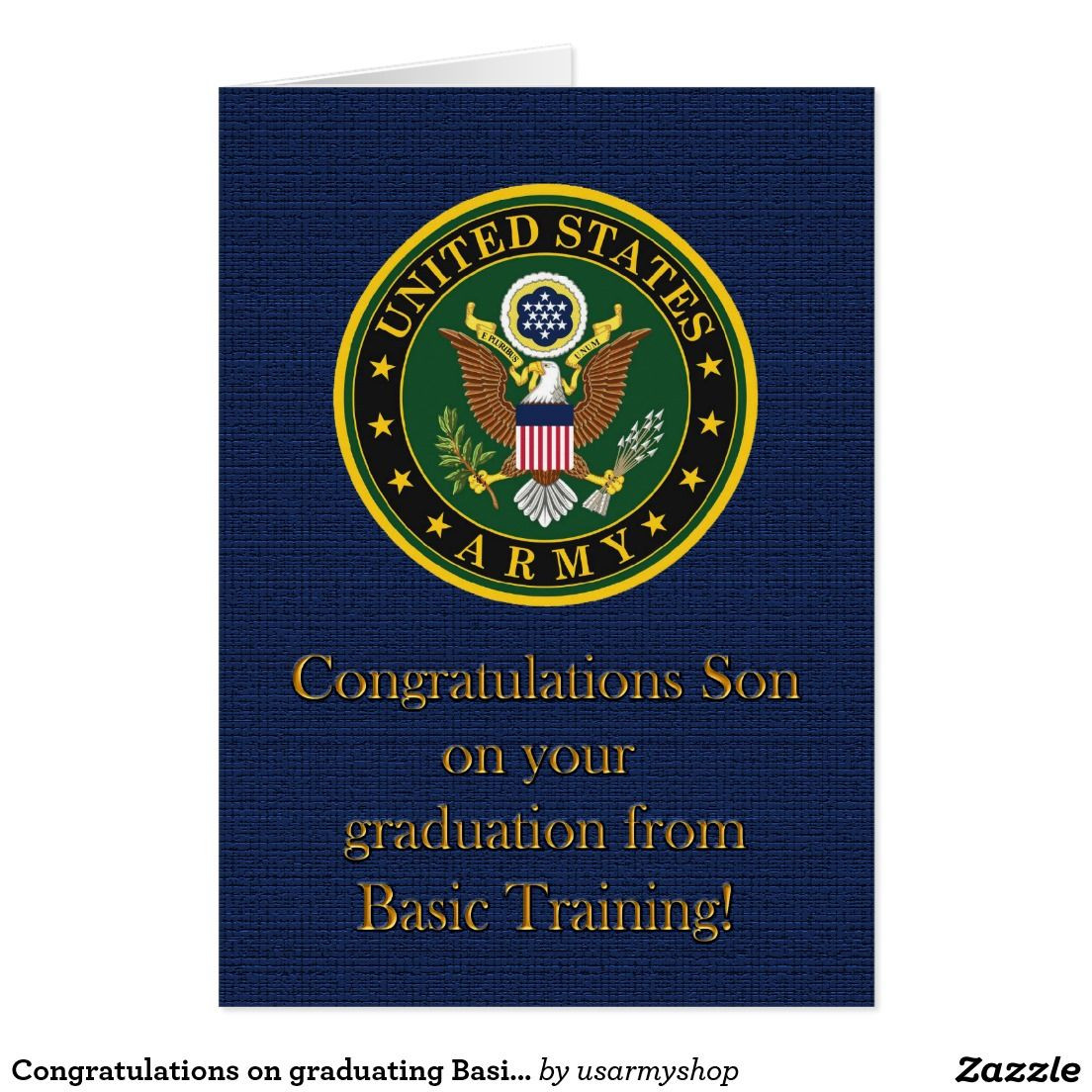 Basic Training Graduation Gift Ideas
 Congratulations on graduating Basic Training Card